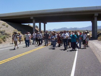 Western Shoshone led Mothers Day march and direct action at Nevada Test Site