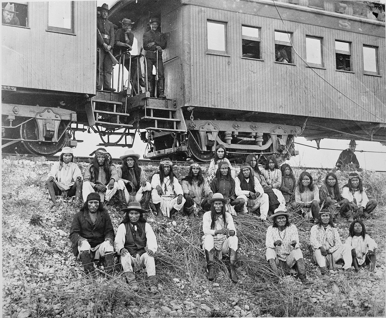 Goyahkla (Geronimo) and Lozen surrender