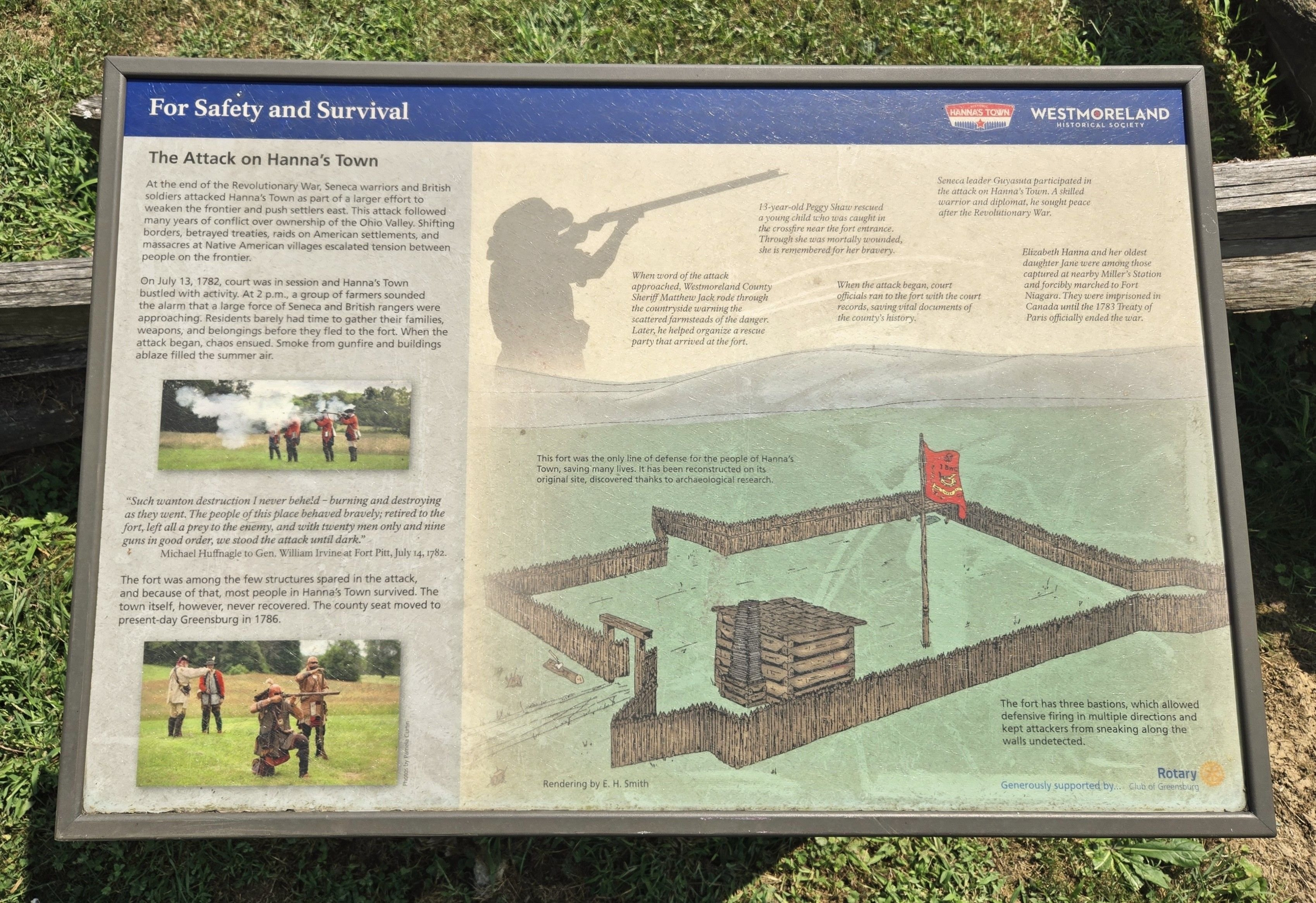 Combined Seneca and British forces attack and destroy Hanna's Town during the American Revolution