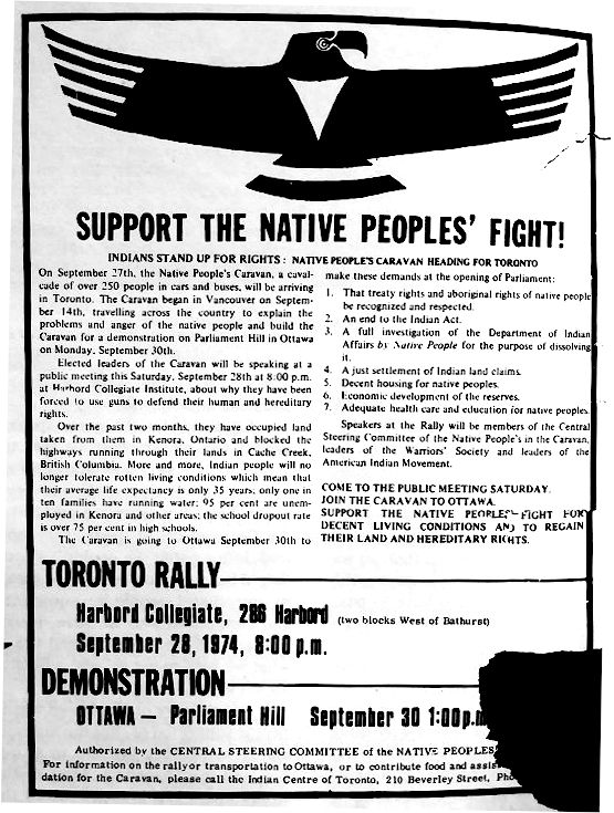 Native People's Caravan arrives in Toronto