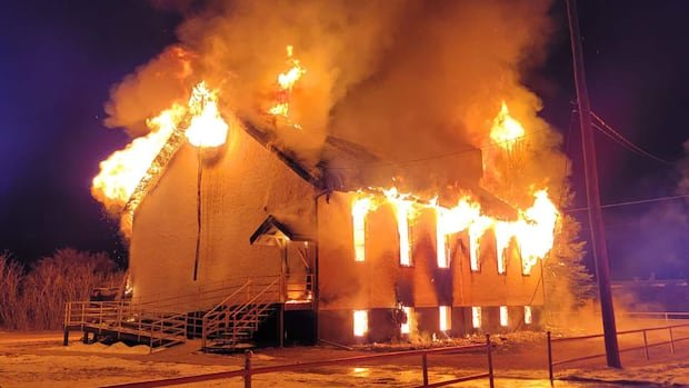 Two Catholic church buildings in British Columbia were destroyed in fires: Sacred Heart Mission Church of Penticton and St. Gregory Mission Church on Osoyoos land