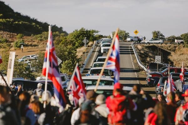 Thirty Meter Telescope (TMT) protests halt groundbreaking.